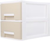 Bol.com Ladebox Mini-Commode Kastje 2 Laden - Opbergruimte Ladetoren - Ladecontainer Opbergdoos - Opbergkast voor Slaapkamer Woo... aanbieding