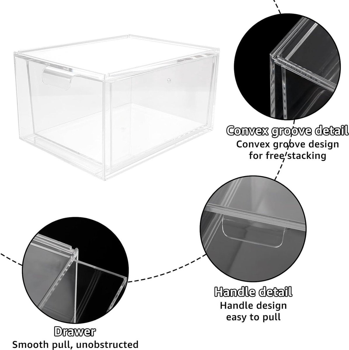 Make-up Organiser, Cosmetische Organizer, Stapelbaar, Acryl Case Met 11 Compartimenten 4 Laden Voor Kaptafel Transparant