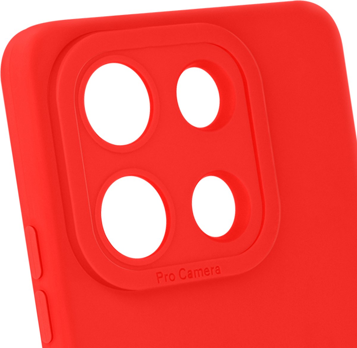 Avizar Hoes Geschikt voor Xiaomi Redmi Note 13 5G Mat Beschermde Camera, Rood