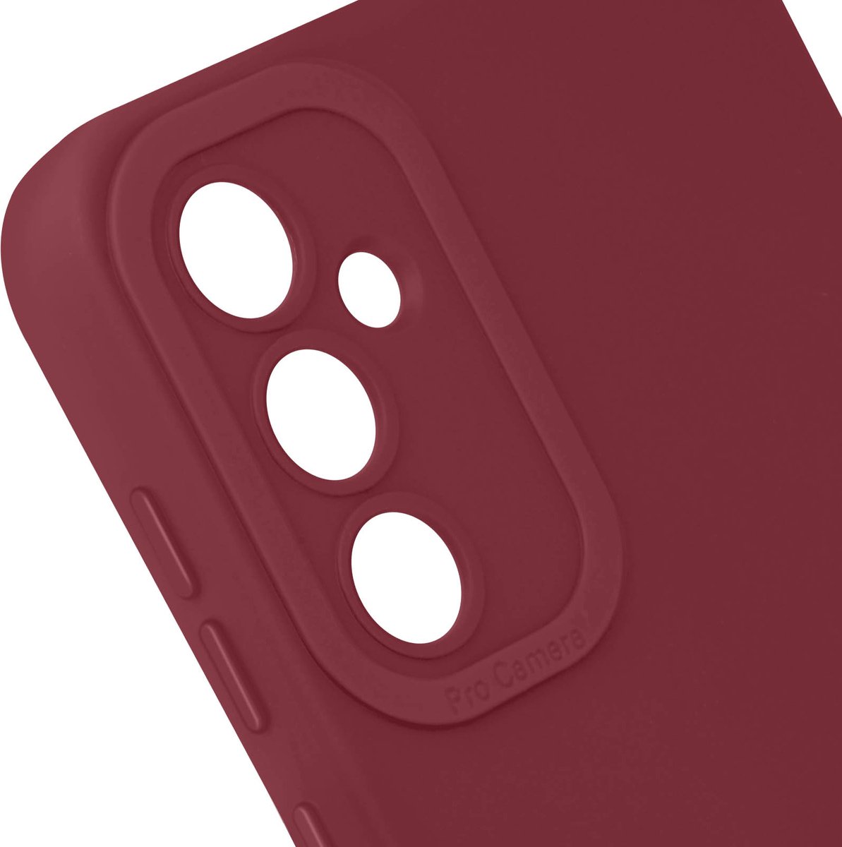 Avizar Hoes Geschikt voor Samsung Galaxy A54 5G Mat Beschermde Camera, Bordeaux