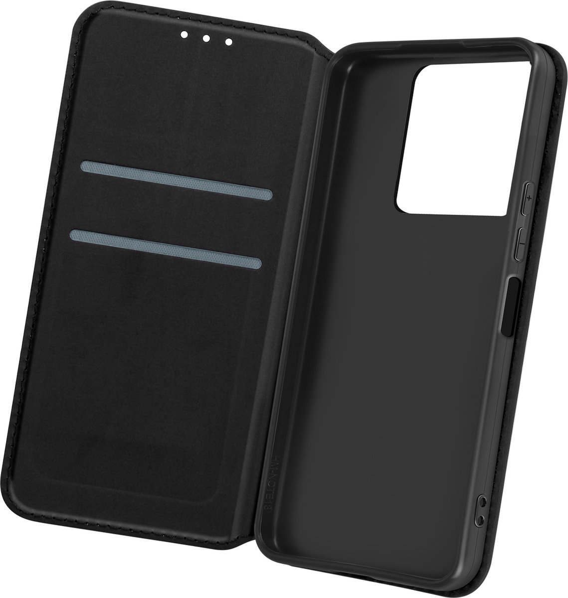 Avizar Foliohoes Geschikt voor Xiaomi Redmi Note 13 5G Multifunctioneel, Zwart