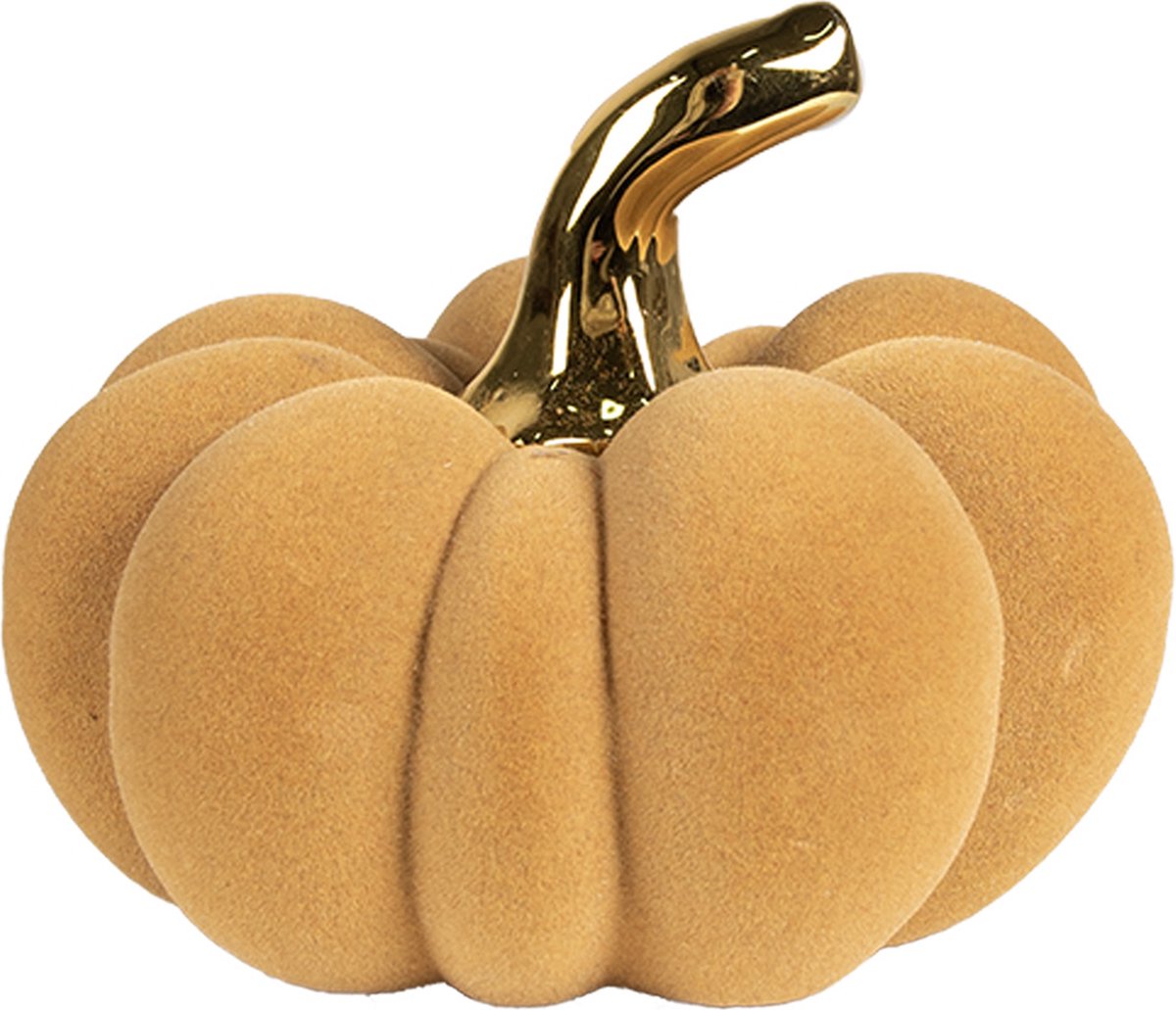 Decoratie Pompoen Ø 15x12 cm Geel Keramiek Herfst decoratie
