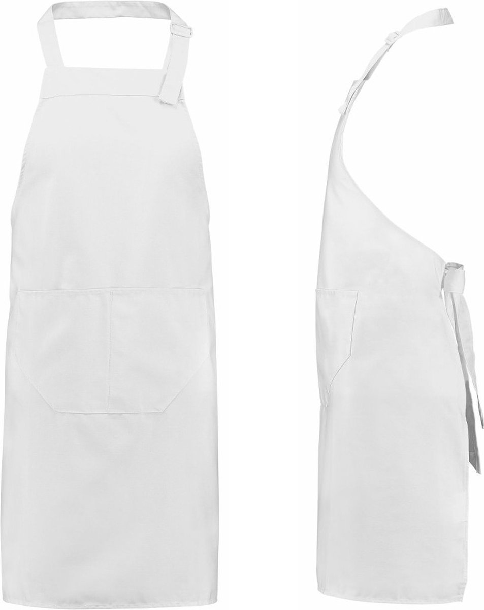 Benza Schort Keukenschort - Wit - 75 x 85 cm - 10 stuks