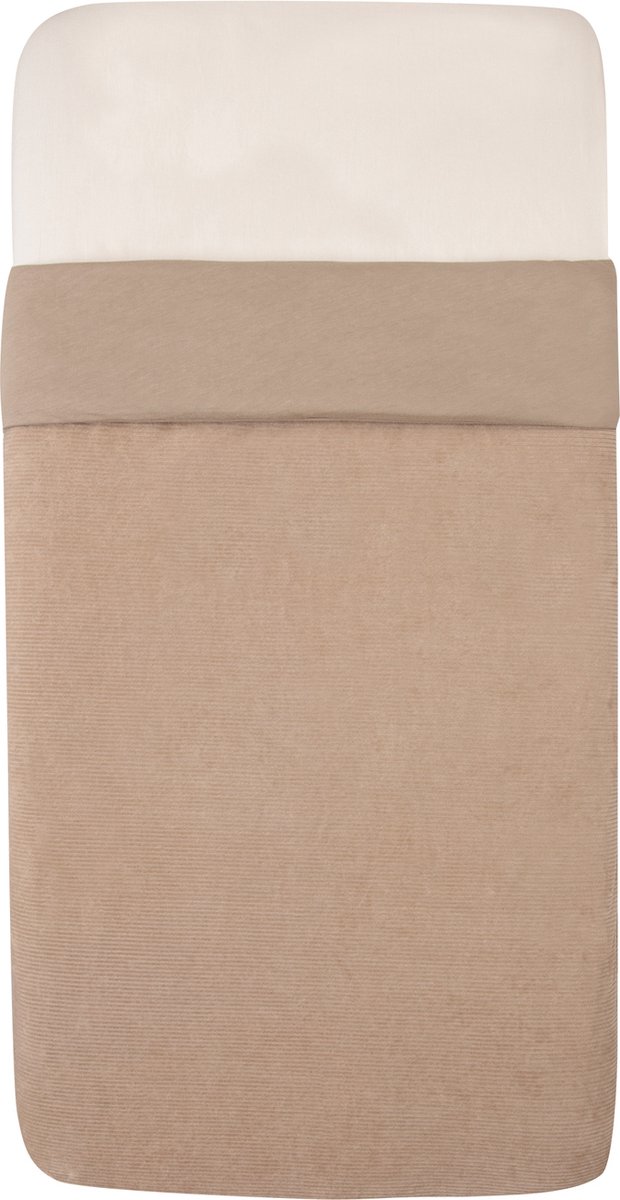 Witlof For Kids Wiegdeken Tuck-Inn Urban Taupe Velvet Rib 40 x 80 cm