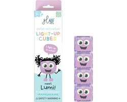 foto van Glo Pals Lumi, Light Up Cubes, Paars, 4 Stuks