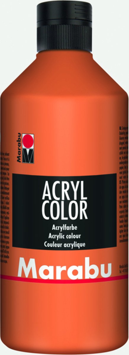 Marabu 12010075013 acrielverf 500 ml Oranje Koker