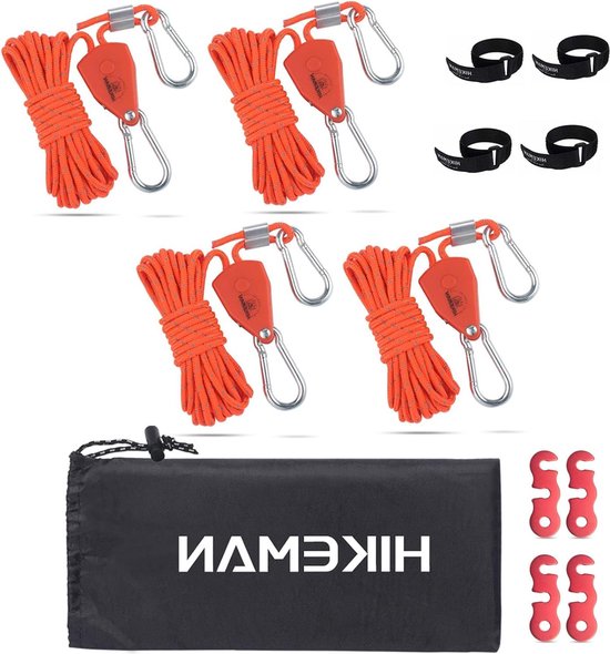 Corde Réfléchissante Pour Tente BOROCO – 50 M, 4 Mm, 7 âmes, Résistance 200 Kg – Survie, Camping, Bricolage