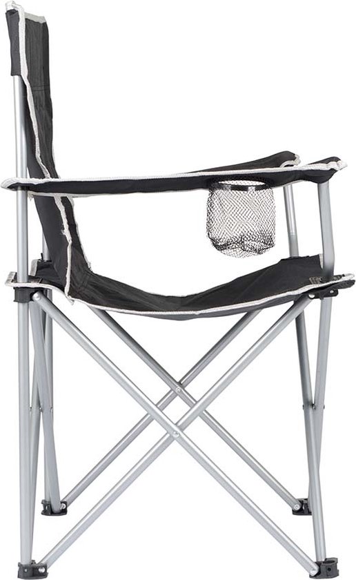 Bo-Camp - Vouwstoel - Compact - Staal - Zwart