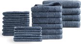 Set de Handdoeken 22 pièces - Supreme - OEKO-TEX Made in Green - coton doux 600 g/ m2 - bleu glacier
