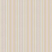 Strepen behang Profhome 765659-GU papier behang licht gestructureerd met strepen mat rood goud wit 5,33 m2
