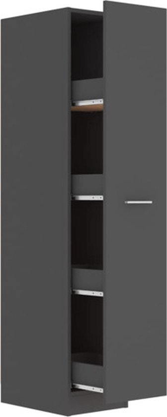 Apothekerskast 30×42,5×150 cm (grijs)