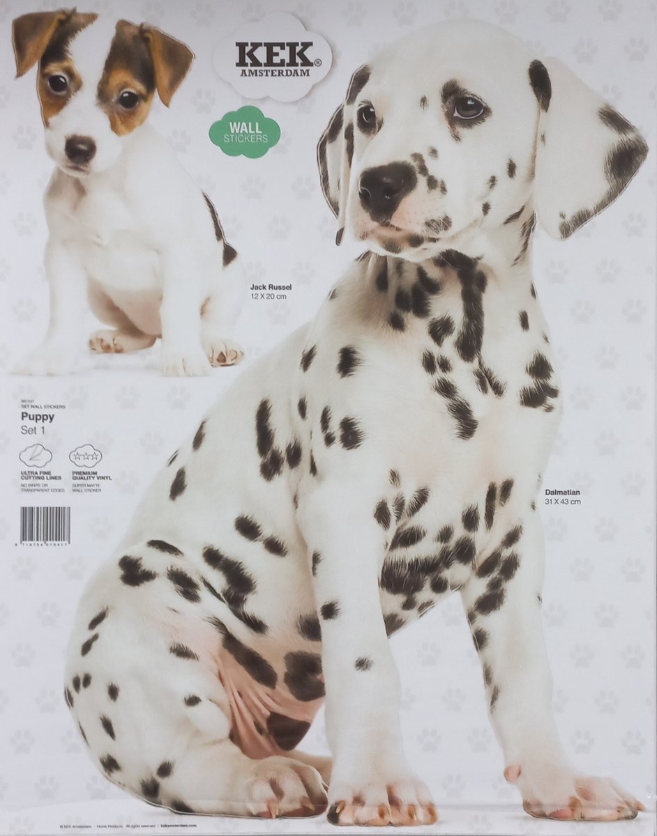 KEK AMSTERDAM Muursticker Puppy Set