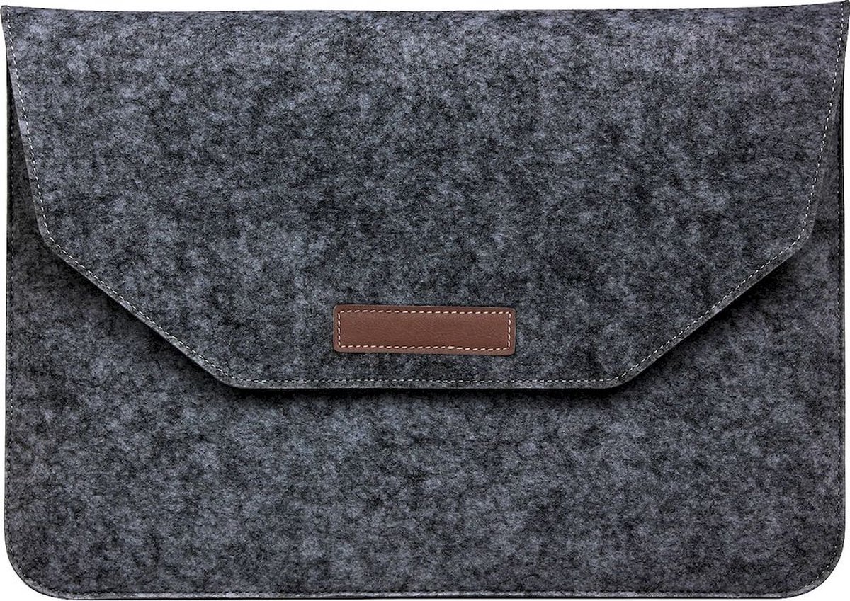 Mobigear Envelope Vilt Sleeve voor Apple MacBook 12 inch A1534 (2015-2017) - Zwart