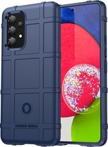 Mobigear Hoesje geschikt voor Samsung Galaxy A53 Telefoonhoesje Flexibel TPU | Mobigear Rugged Shield Backcover Shockproof | Schokbestendig Galaxy A53 Telefoonhoesje | Anti Shock Proof - Blauw