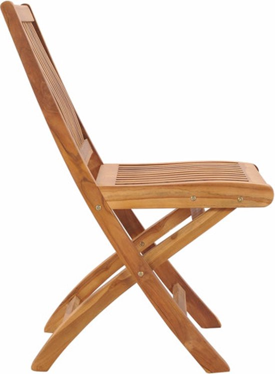 vidaXL Chaises de jardin de vidaXL 6 pièces Teck massif pliable