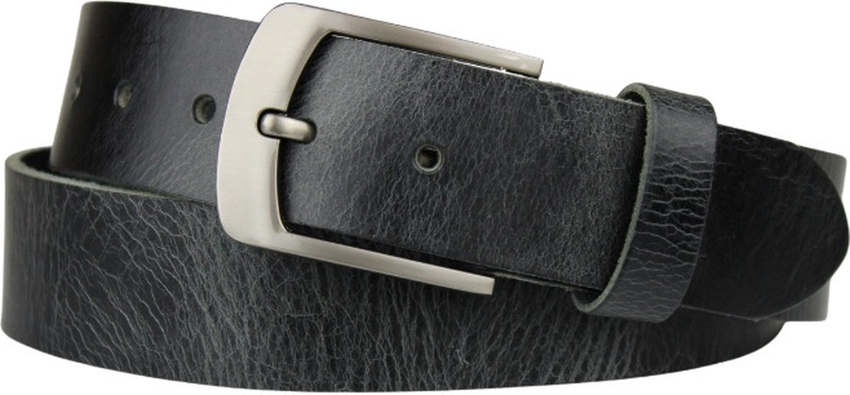 Fana Belts leren riem zwart - Taille 85 - Heren riem echt leer - Dames riem - Spijkerbroek riem
