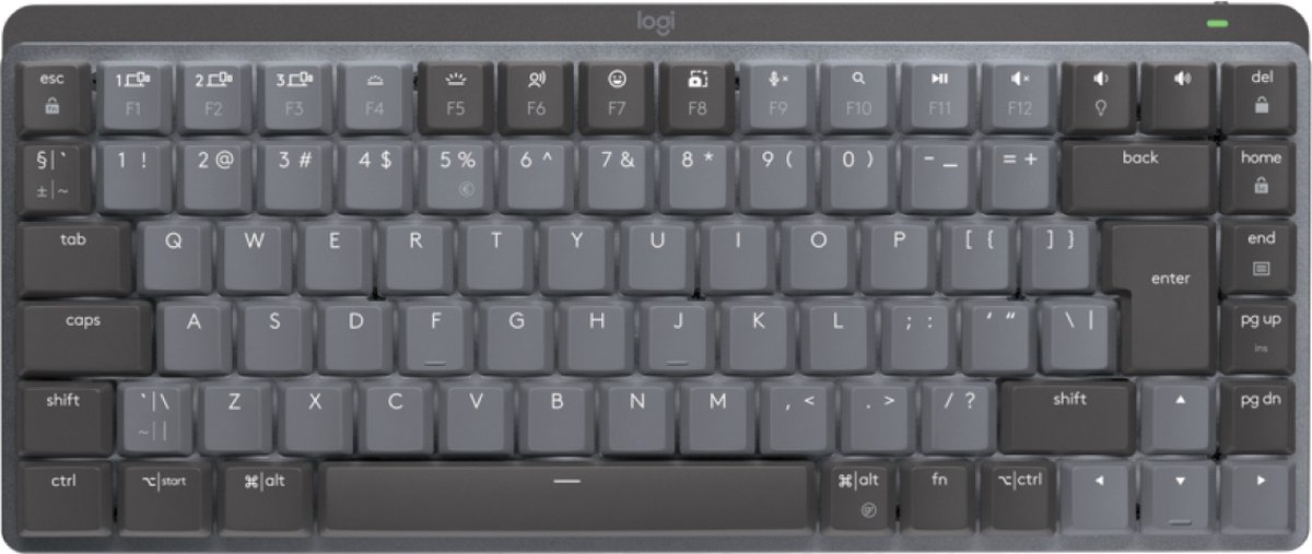 Logitech MX Mini Mechanical toetsenbord RF-draadloos + Bluetooth QWERTY US International Grafiet, Grijs
