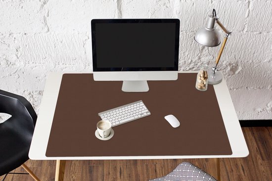Tapis de souris Gaming - Tapis de souris - Uni - Marron - Tapis de souris xxl - Tapis de souris large - 120x80 cm - Sous-main