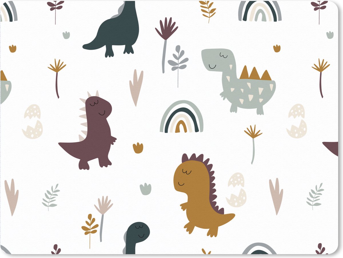 Muismat XXL 80x60 cm - Bureau onderlegger - Bureau mat Patronen - Jongens - Dino - Bureaumat - Gaming mousepad xl - Bureaulegger groot - Computer deskmat
