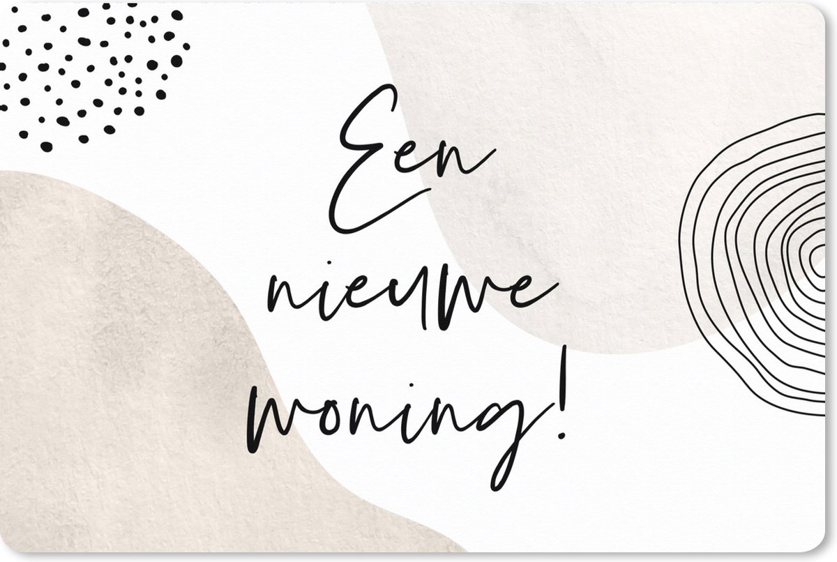 Muismat XXL 120x80 cm - Bureau onderlegger - Bureau mat Pastel - Nieuwe woning - Quote - Bureaumat - Gaming mousepad xl - Bureaulegger groot - Computer deskmat