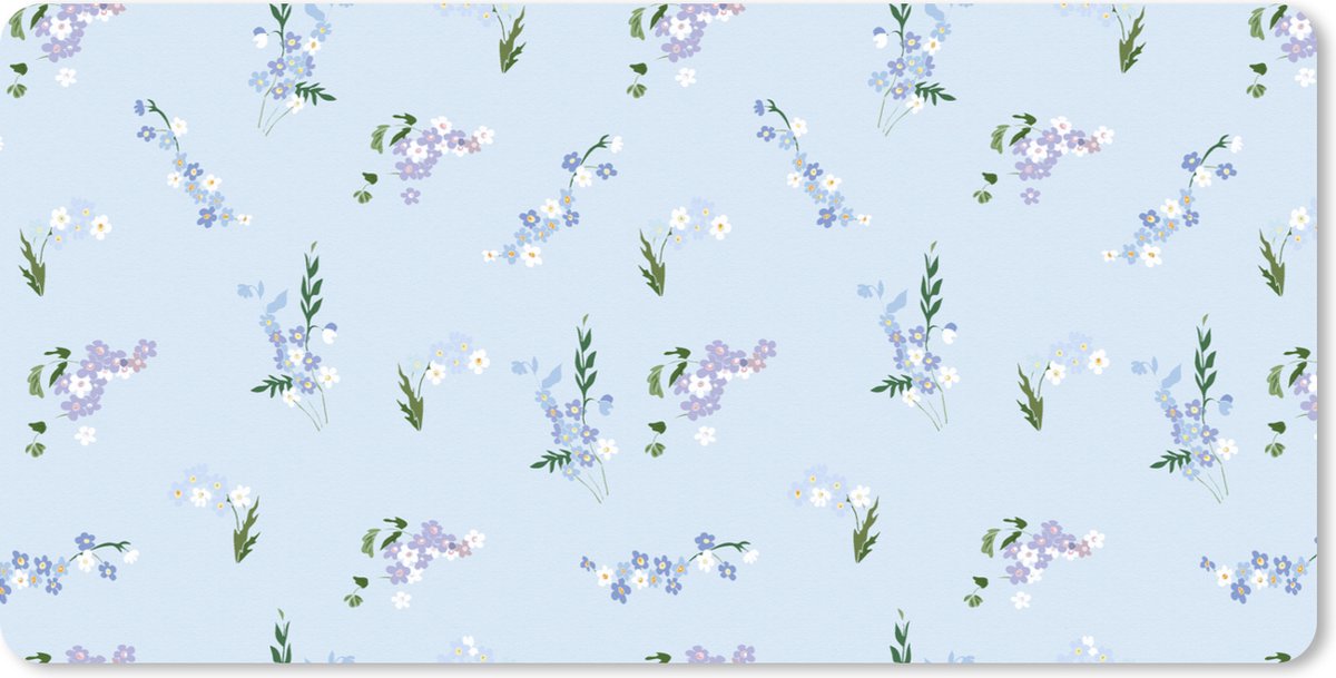 Muismat XXL 90x45 cm - Bureau onderlegger - Bureau mat Patroon - Bloemen - Versiering - Bureaumat - Gaming mousepad xl - Bureaulegger groot - Computer deskmat
