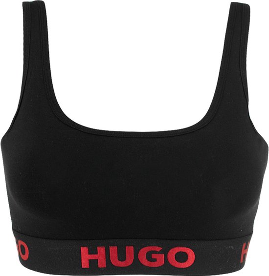 Hugo Boss dames HUGO sporty logo bralette zwart - M