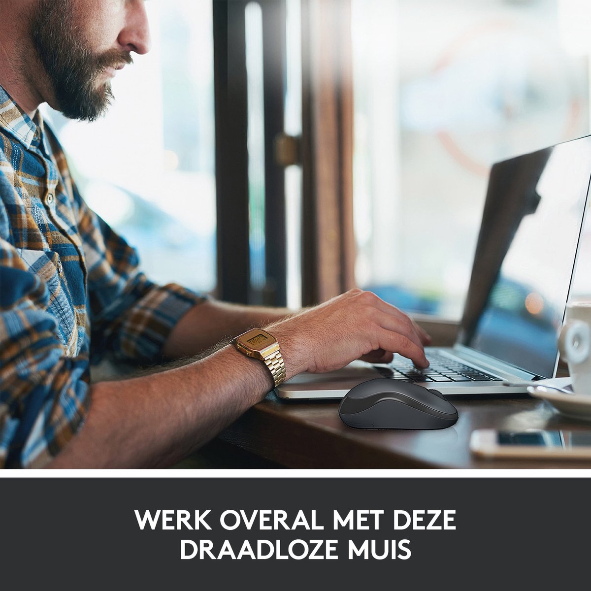 Logitech M220 Silent Draadloze Muis Wit