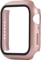 Screenprotector watch case - hoesje - geschikt voor Apple Watch Series 1/2/3 - 42 mm - rosegoud