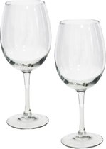 12x Pièces verres à vin transparent 580 ml - Verre à vin pour vin rouge et blanc à pied