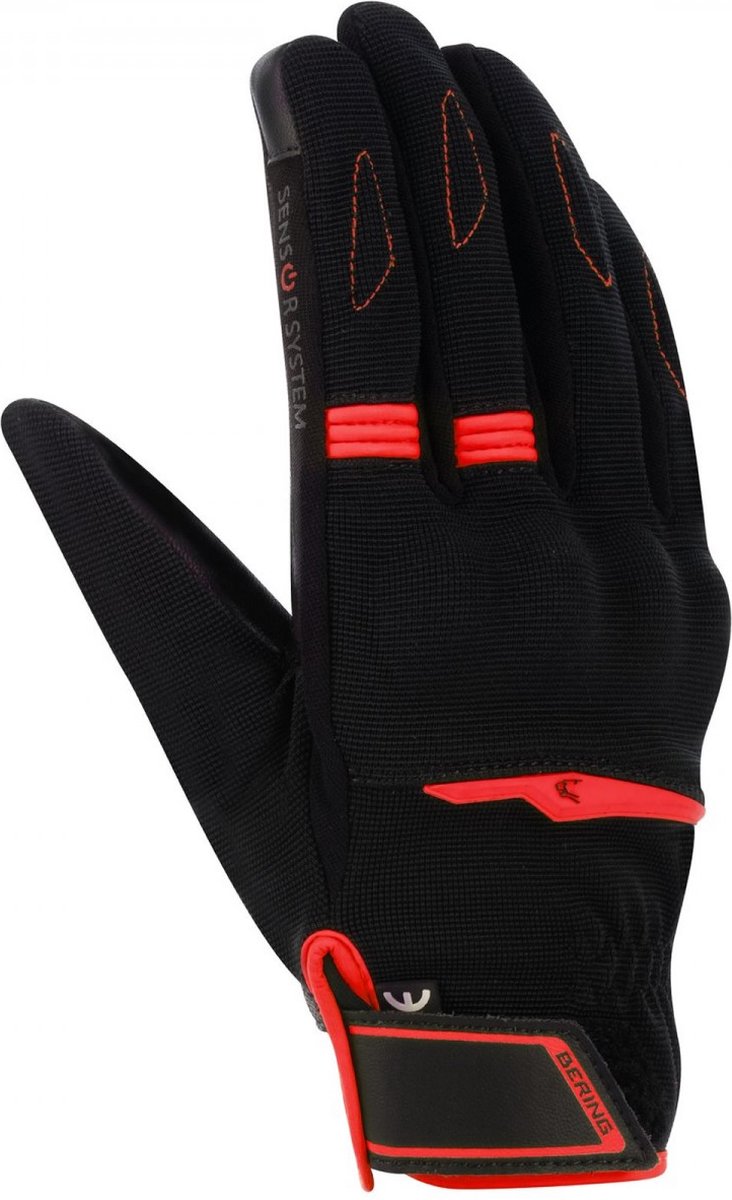 Bering Gloves Fletcher Evo Black Red T13 - Maat T13 - Handschoen