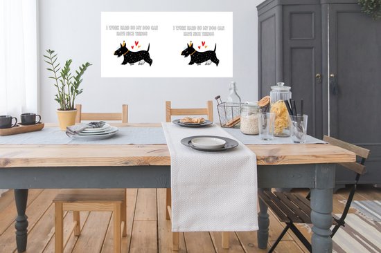 Affiche Citations - Proverbes - Je travaille dur pour que mon chien puisse avoir de belles choses - Chien - 120x60 cm