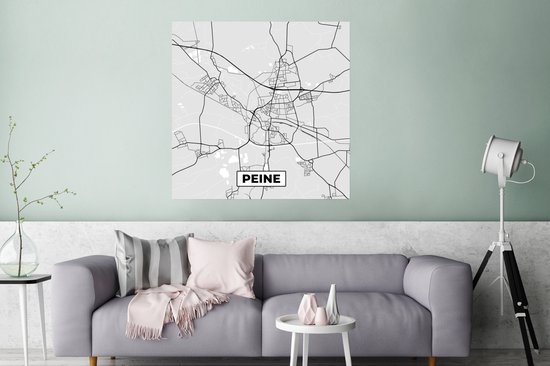 Affiche Allemagne - Peine - Carte - Plan de la ville - Plan d'étage - 75x75 cm