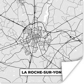 Poster Kaart - Stadskaart - Frankrijk - La Roche-sur-Yon - Plattegrond - 50x50 cm