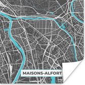 Poster Stadskaart – Frankrijk – Kaart – Maisons-Alfort – Plattegrond - 75x75 cm