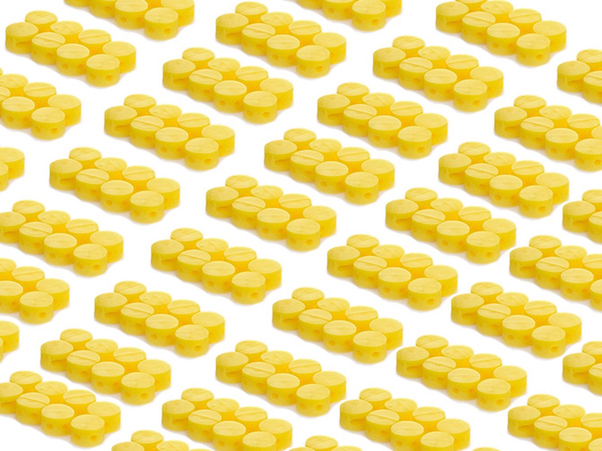 Plombeerzegels | 1000 stuks| Ø9mm | geel