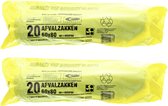 40x Afvalzakken/vuilniszakken 50 liter - Extra sterke lekvrije zakken - Gerecycled plastic - Inclusief sluitstrips