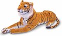 Melissa & Doug Gigantische tijger - Levensecht knuffeldier | 0,5 meter hoog | Pluche Dierenspeelgoed| Geweldig Cadeau voor meisjes en jongens | Van 3 jaar