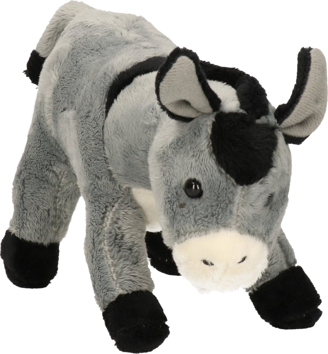 Cornelissen Pluche knuffel dieren Ezel - grijs - 23 cm - Speelgoed boerderij knuffels - Cadeau voor jongens/meisjes