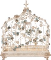 Cage à oiseaux d'intérieur 42*21*50cm Rectangle de Fer Wit Décoration Fleurs de cage à oiseaux