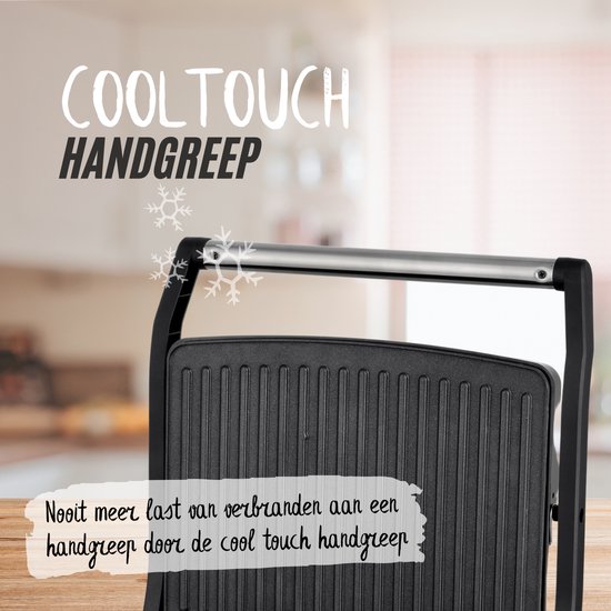 COOK-IT Tosti Apparaat XL - Tosti IJzer - Temperatuurregeling - Cool Touch - 1800W - Media Evolution