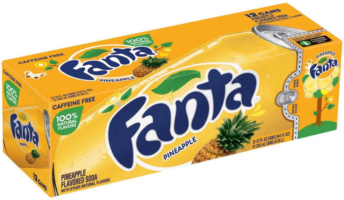 Fanta Pineapple (USA blikken) - 12 x 355ml