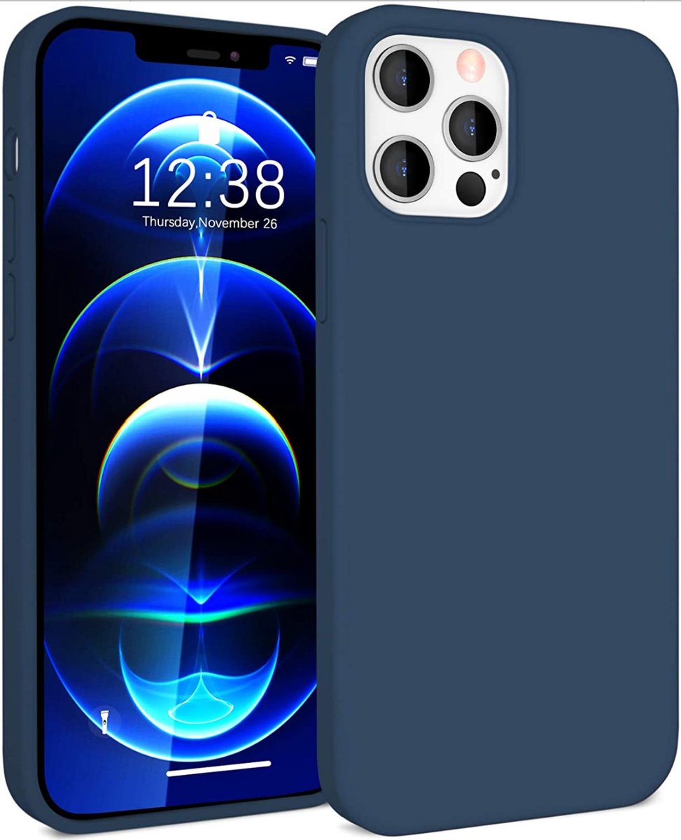 Innerlight® Siliconen Hoesje geschikt voor iPhone 7 / 8 / SE 2020 - Donker Blauw - Siliconen Backcover - iPhone hoesje - Siliconen iPhone Hoes