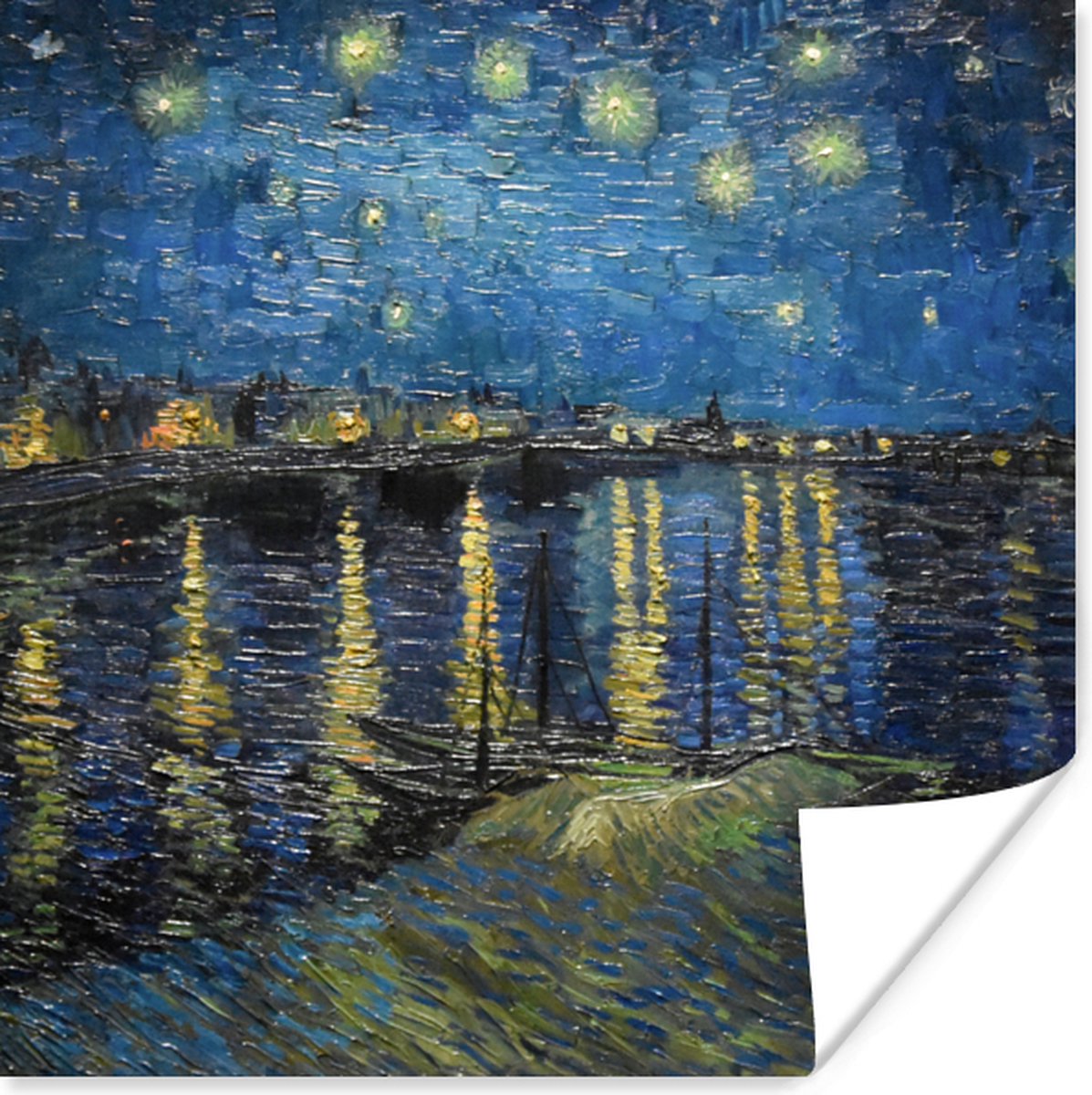 Poster Van Gogh - Brug - Oude meesters - 75x75 cm
