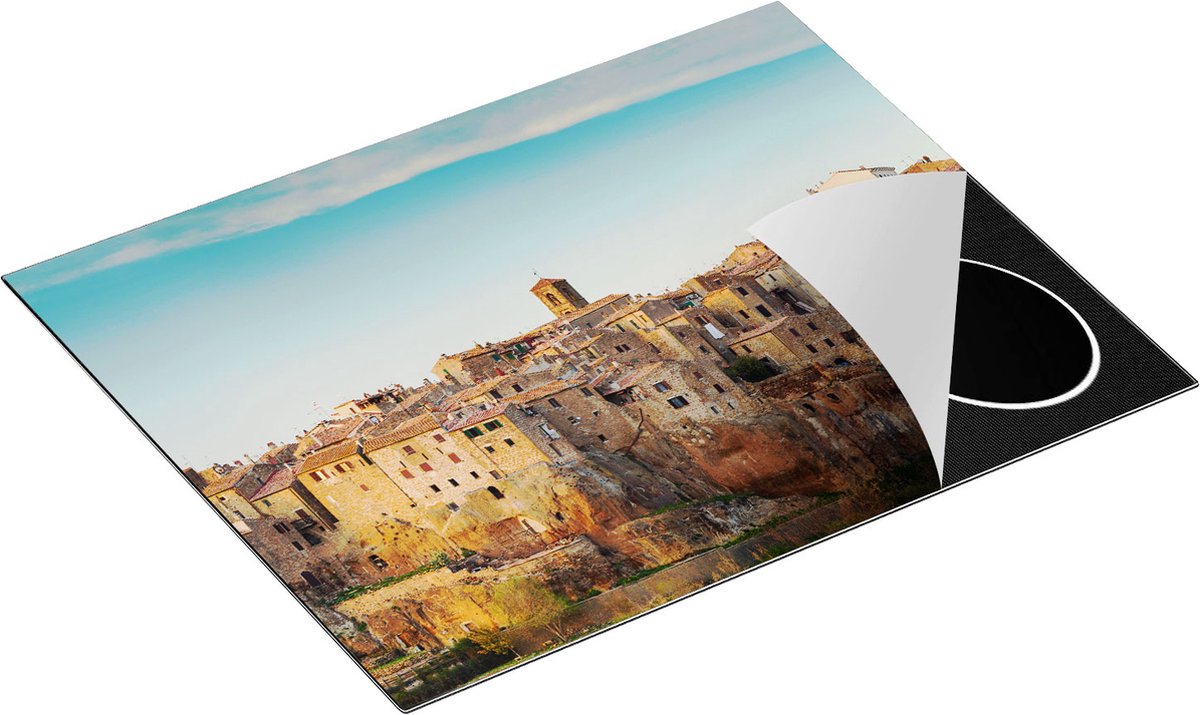 Chefcare Inductie Beschermer Oude Stad in Toscane, Italië - 65x52 cm - Afdekplaat Inductie - Kookplaat Beschermer - Inductie Mat