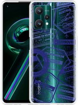 Realme 9 Pro+ Hoesje Paspoort Stempels - Designed by Cazy