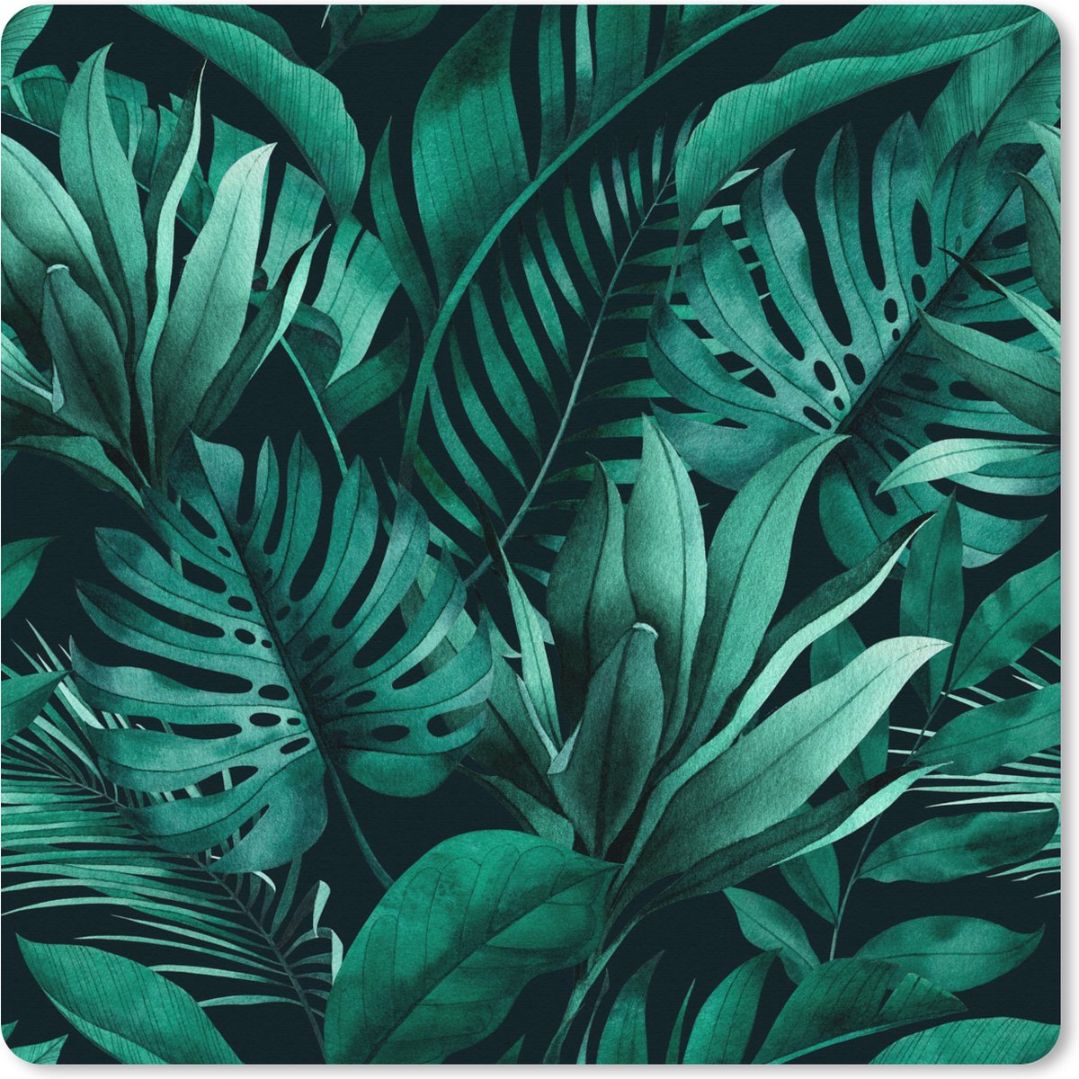 Muismat XXL 80x80 cm - Bureau onderlegger - Bureau mat Jungle - Planten - Blad - Jongetje - Meiden - Kind - Bureaumat - Gaming mousepad xl - Bureaulegger groot - Computer deskmat - Gadgets en trends