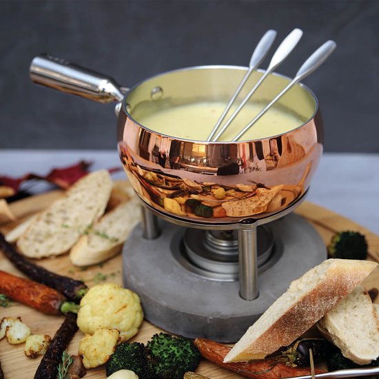Boska Fondueset Koper - Kaas fondue - voor 1300 gram Kaas - 1,7 L van Boska — afbeelding 5