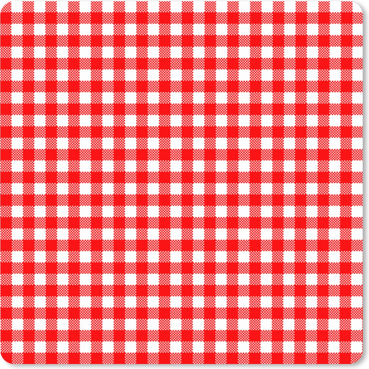 Muismat XXL 80x80 cm - Bureau onderlegger - Bureau mat Rood - Rustiek - Patronen - Bureaumat - Gaming mousepad xl - Bureaulegger groot - Computer deskmat