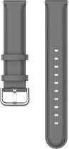Leren bandje - geschikt voor Huawei Watch GT / GT Runner / GT2 46 mm / GT 2E / GT 3 46 mm / GT 3 Pro 46 mm / GT 4 46 mm / Watch 3 / Watch 3 Pro / Watch 4 / Watch 4 Pro - grijs