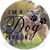 WallCircle - Wall Circle - Wall Circle Indoor - Citations - Proverbes - Chien - I'm a dog person - 60x60 cm - Décoration murale - Peintures ronds